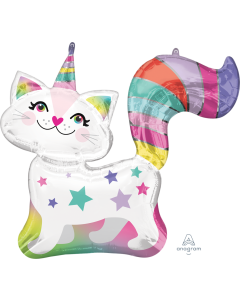 31" Rainbow Caticorn Foil Balloon